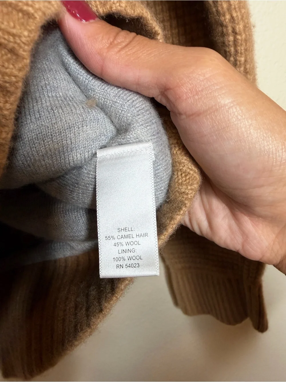Banana Republic Men Camel Hair Wool Knit Full Zip Cardigan XL Sweater Jacket Tan